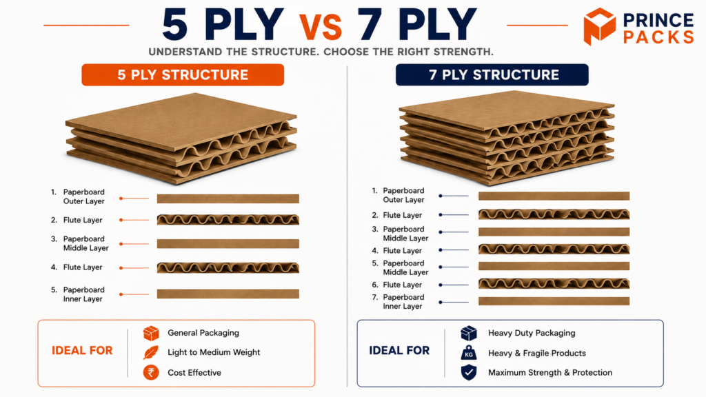 5 ply vs 7 ply corrugated box